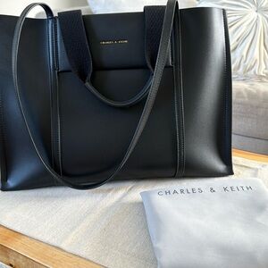 Charles & Keith Black Shalia Tote